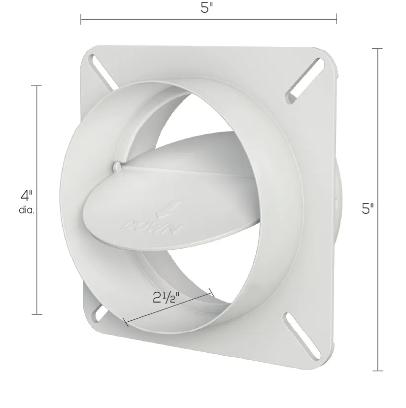 Deflecto Draft Blocker backspjäll 10,2 cm ventil