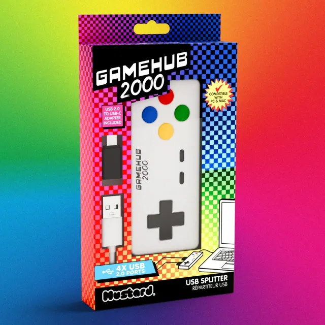 Mustard Game Hub 2000 USB-hubb 4-port kassett