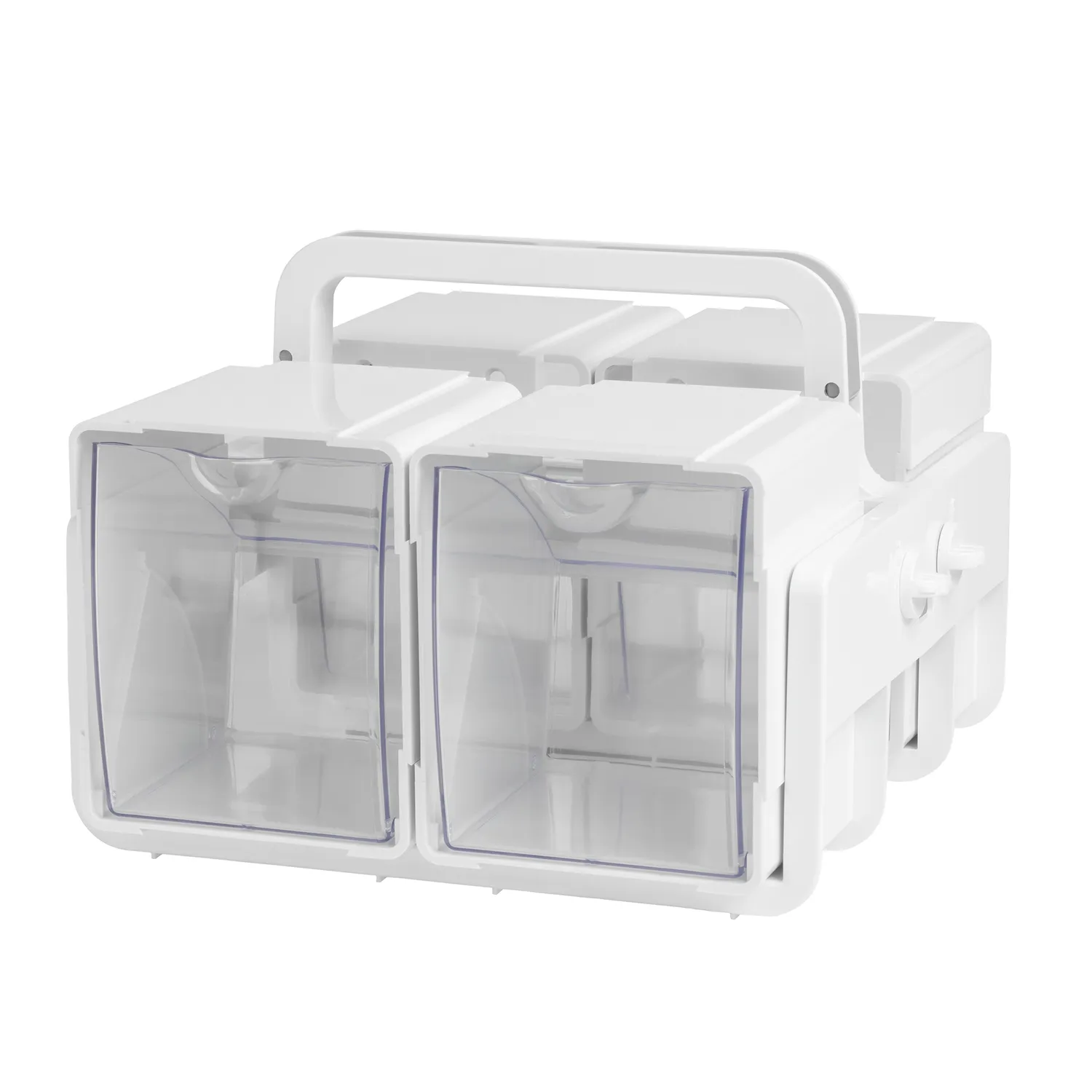 Deflecto Tilt Bin Single Stackable förvaringsbox 4 fack tiltbar