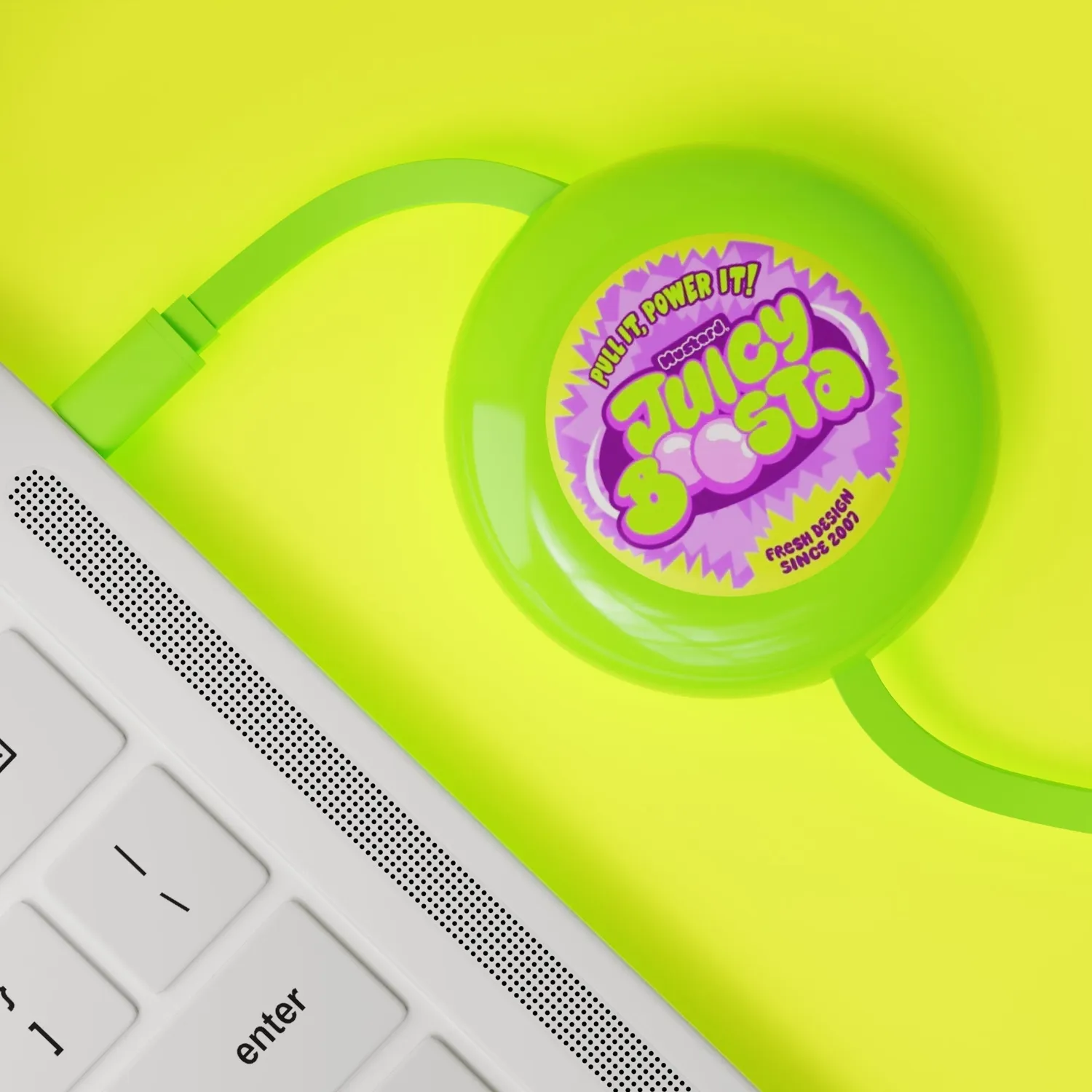 Mustard Juicy Boosta USB-C laddkabel indragbar