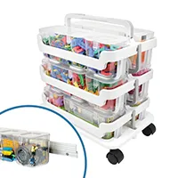 Deflecto Stackable Caddy förvaringsbox 3-pack transparent