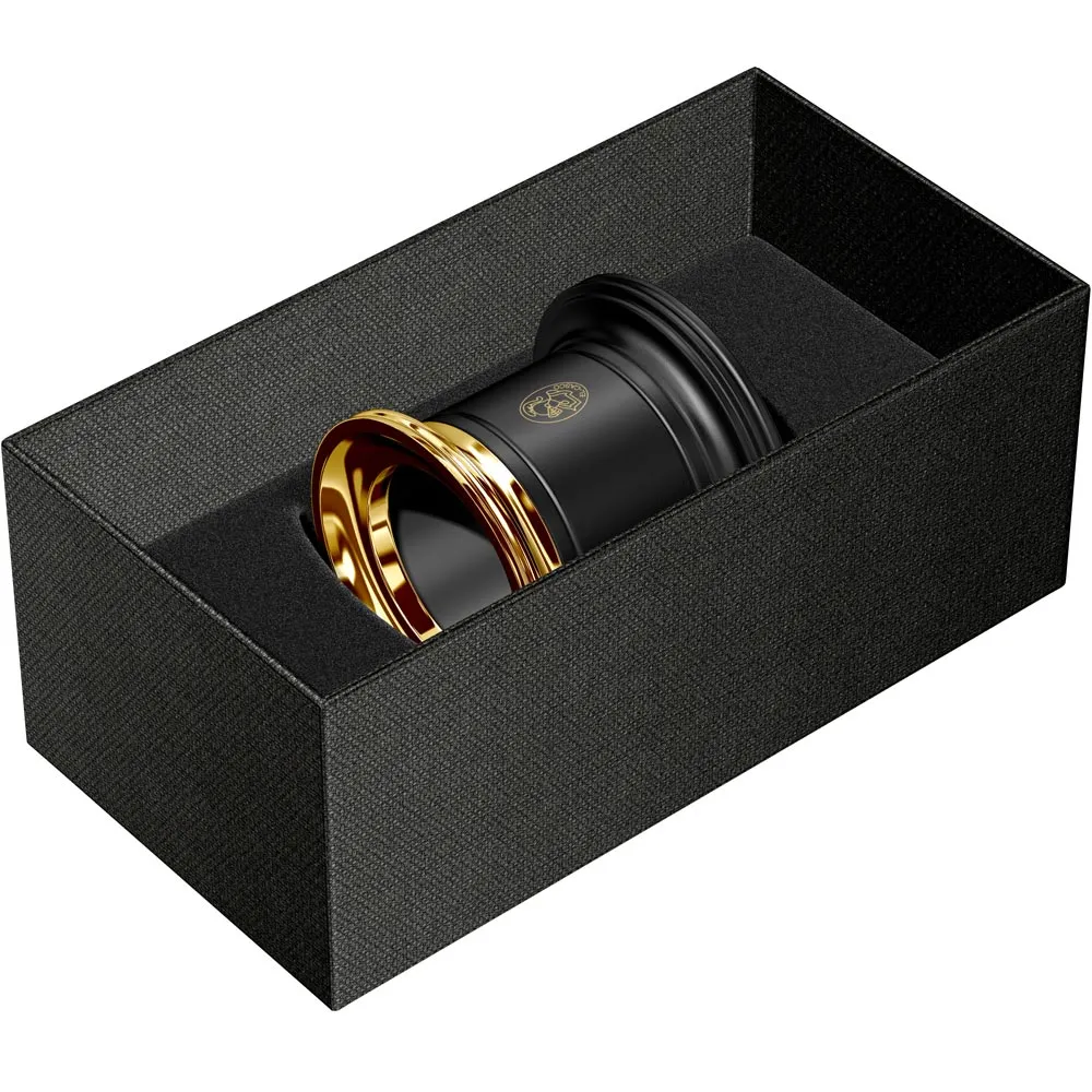 El Casco M-657 gemhållare svart lack guld