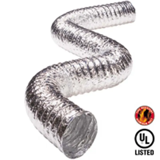 Deflecto Flexible Dryer Vent Transition Duct ventilationsslang 10 cm aluminium