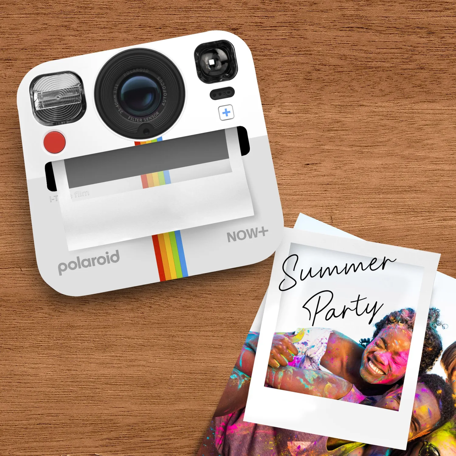 Mustard Polaroid hållare för klisterlappar retro
