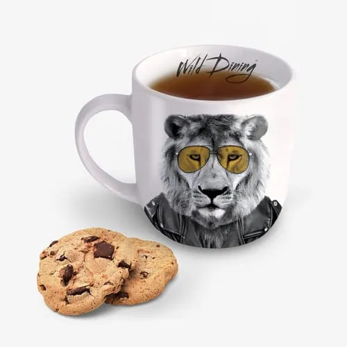Mustard Larry Lion mugg lejon Wild Dining